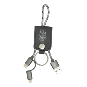 Porte-clés avec chargeur de téléphone - Papa, tu as tout pour toi