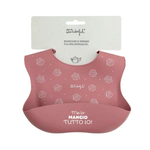 Bavaglino in silicone rosa - Me lo mangio tutto io!