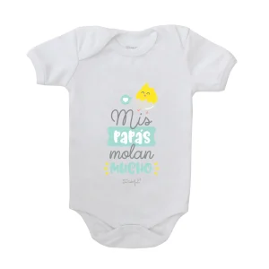 Body para bebé - Mis papás molan mucho