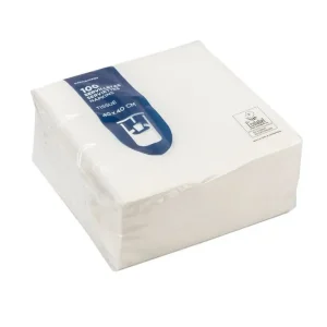 Serviettes de table 39×39 Blanc 2P /100