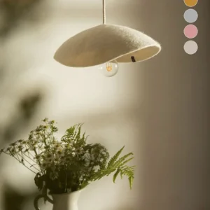 Abat-jour ‘Dome’ S 33x10cm en laine feutrée | MUSKHANE