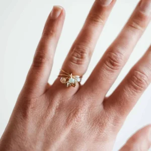 Bague ‘Houppette’ Mint | GEMMINI