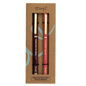 Set de 2 canetas para passar ao papel ideias com sabor a mel.