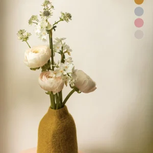 Cache-vase cloche S uni en laine feutrée | MUSKHANE