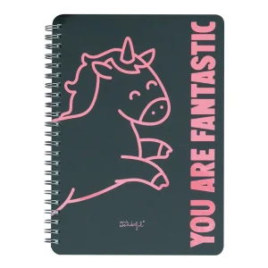 A4 notebook Unicorn black - You are fantastic