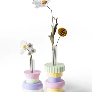 Duo de vases ‘Totem’ Pastel Multicolor | LA CHAMBRE D’AMI