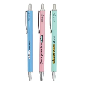 Set de 3 bolis para apuntar alto y cumplir sueños