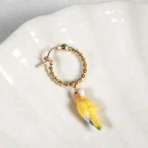 Mini créole à l’unité Perroquet jaune | NACH BIJOUX