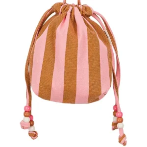 Mini sac ‘Billie’ Rayures Strawberry / Caramel | ROSE IN APRIL