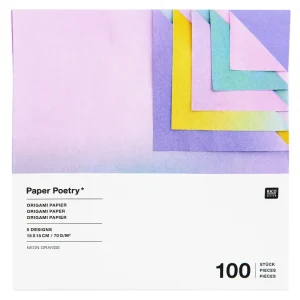 Papier origami ‘Blurry Gradient’ 100 feuilles 15x15cm | RICO DESIGN