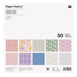 Papier origami ‘Transformation’ 50 feuilles 15x15cm | RICO DESIGN