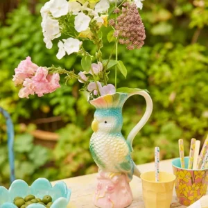 Pichet Oiseau en céramique Menthe | RICE